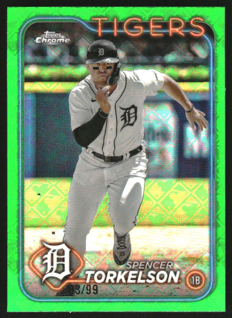2024 Topps Chrome Logofractor Green Refractors #73 Spencer Torkelson /99