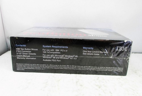 Mouse IBM a due pulsanti - NUOVO con scatola sigillata in fabbrica - Foto 3 di 5