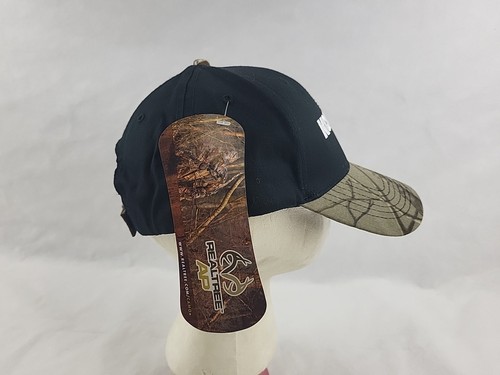 KOMATSU Black & Camouflage Embroidered Adjustable Strap OSFM Baseball Hat NWT - Picture 7 of 15