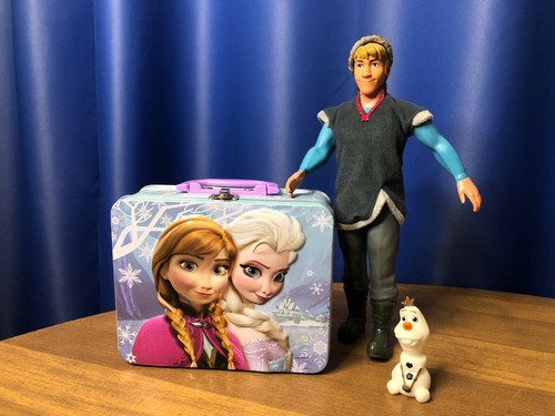 Disney Frozen Bundle: Lunchbox with Puzzle, Kristoff Figurine, and Olaf - Picture 1 of 11