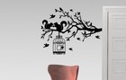 Squirrels On A Branch With Birds Flying Inspired Wall Art Decal Vinyl Sticker