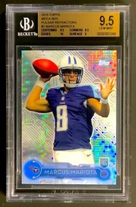 2015 Topps Chrome Mega Box Pulsar Refractor Marcus Mariota RC BGS 9.5 #99/99
