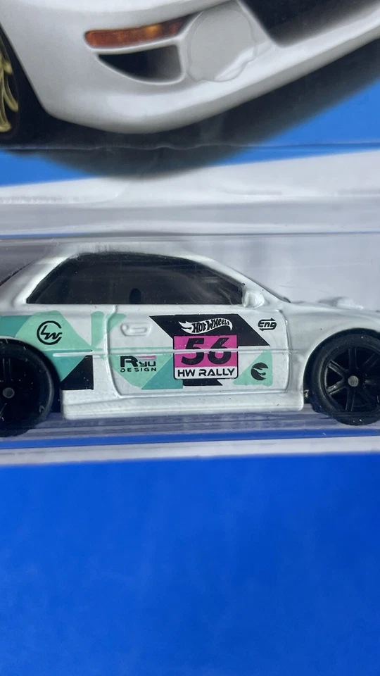 Wheel Swapped 2023 Hot Wheels 98 Subaru Impreza 22B-STi Treasure Hunt Real Rider - Image 4 of 4