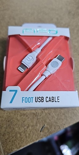 fifo charging cable for apple iphone to type usb c 7 feet long - white - 第 1/2 張圖片