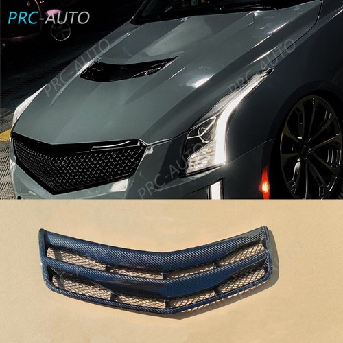 For Cadillac ATS-V 2013-2019 Real Carbon Fiber Engine Inlet Air Intake Hood Vent - Picture 2 of 15