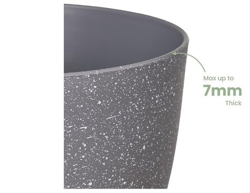Set of 3 Self-Watering Planter Pots 12, 10 & 9 inch (Speckled Grey) NOS - Picture 3 of 5