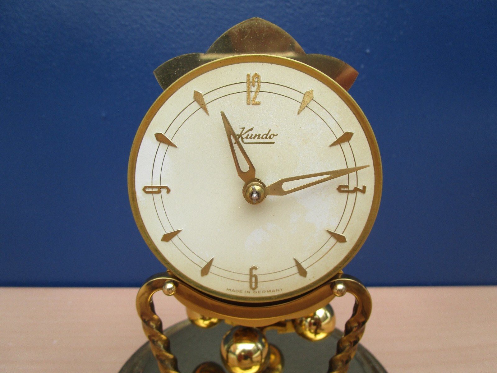 VINTAGE KUNDO ANNIVERSARY CLOCK WITH PLASTIC DOME NO KEY eBay