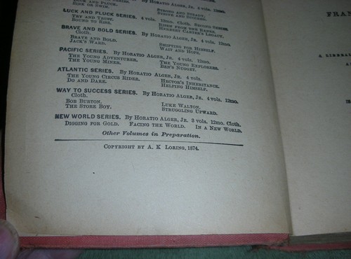 BRAVE AND BOLD by Horatio Alger Jr 1874 Hardcover ~ John C Winston Co. - Picture 4 of 9