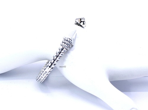 John Hardy JAI Inner Strength Arrow Cuff Sterling Silver Bracelet 34g Large NIB - Picture 3 of 11