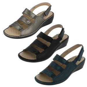Donna Eaze F3106 Sintetico Zeppa Sandali Con Cinturino Donna Eaze F3106 Sintetico Zeppa Sandali Con Cinturino
