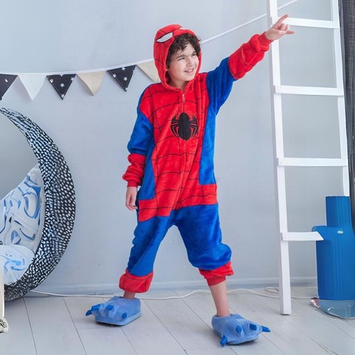 Onesie Kigurumi Pyjama Kinder Karneval Comic Jumpsuit Kostüm Warm 95-145cm - Bild 32 von 81