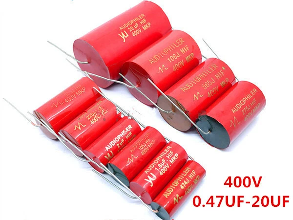 2x TMC Audiophile Gold MPA Film Capacitors - 3.3uF ±2%, 630V, For Audio Crossovers