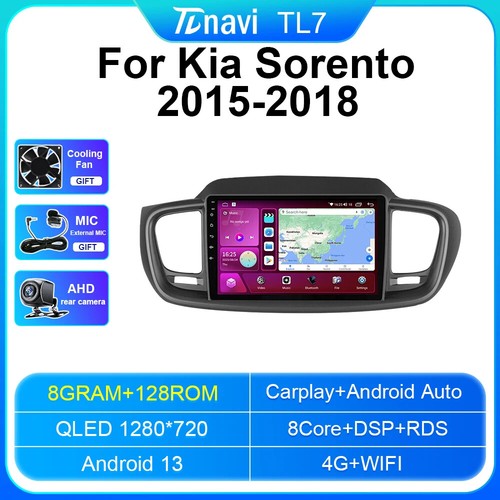 For Kia Sorento Car Radio Multimedia Video Player Navi GPS Android Auto Carplay - Picture 19 of 32