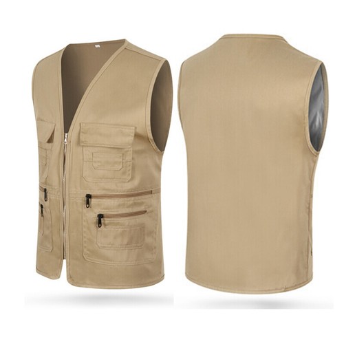 Mens Multi-Pocket Outdoor Vest Fishing Hiking Photography Waistcoat à prix réduit JacketTO_$m