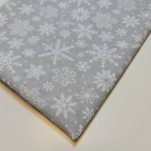 Christmas Festive Snow Flake Polycotton Fabric Craft Dress Material By Meter 44" - Picture 16 of 18