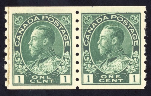Kanada 125 postfrisch LH OG Spulenpaar grün 1c 1912-24 Lot Z475 - Bild 1 von 2