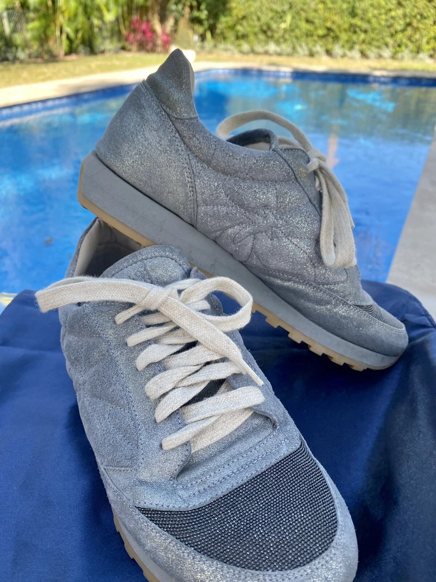 BRUNELLO CUCINELLI Monili Leather Sneakers Women size 8 Euro 39