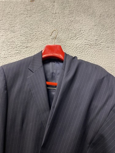 41 R Brooks Brothers Stripped Navy Blue Wool Suit / 122-18 - Picture 2 of 22