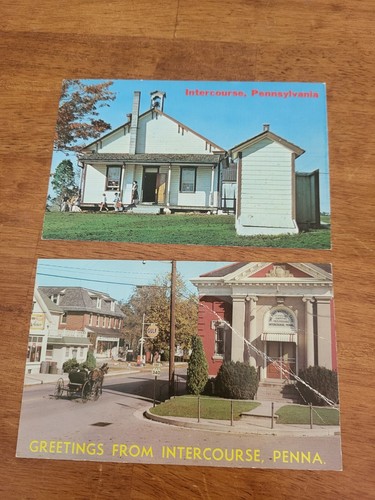 VERKEHR PENNSYLVANIA Vintage Postkarte Lot von 2 Grüßen vom Amish Buggy Z1 - Bild 5 von 5