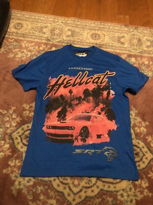 Dodge X Reason Clothing Dodge SRT Hell Cat Tee Shirt Royal Blue Size Medium V1