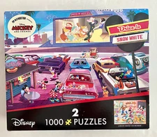 2 x 1000 New MICKEY AND FRIENDS Ceaco Nordstrom SEALED BAGS open box 2 posters