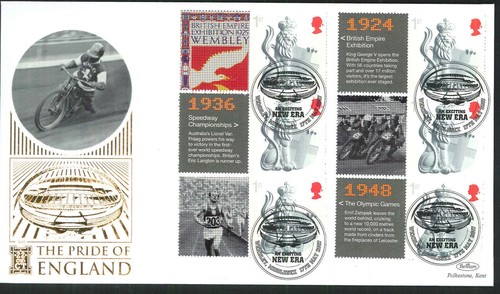 Stadio di Wembley 2007 set di 4 FDC - Wembley, Middlesex Pmk - spedizione gratuita - Foto 2 di 2