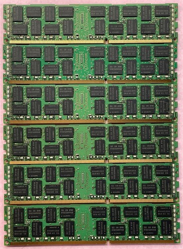 SAMSUNG 48GB(6x8GB) 2Rx4 PC3L-10600R ECC RDIMM SERVER MEMORY M393B1K70DH0-YH9 - Picture 2 of 4