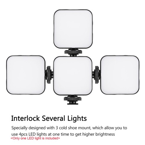 Andoer Mini  Video Light 6500K Dimmable 5W with Cold Shoe Mount Adapter J5T4 - Picture 6 of 8