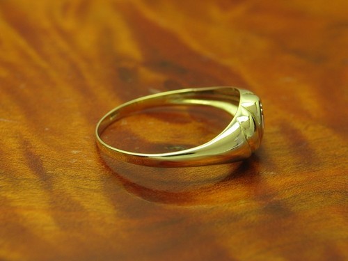 Anello In Oro Giallo 8Kt 333 Con Decorazione In Diamante / 1,0G / RG 57,5 - Foto 3 di 6