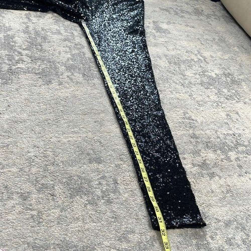 New Commando Black Sequin High Rise Legging Skinny Party Sparkle Sz M - Picture 9 of 9