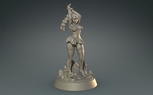 Elara Dark Elf Drow Pinup oben ohne - dynamische Drucke - D&D Mini-Motiv: Akte - Bild 11 von 12