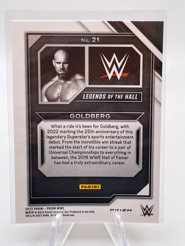 WWE Panini Prizm 2023 - Legends of the Hall - Silver - #21 Goldberg - Imagen 2 de 2