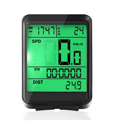 LCD Digital Bicycle Computer Bike Backlight Speedometer Odometer Waterproof - Picture 5 of 24