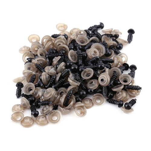 100X Teddyaugen 6-12mm - Sicherheitsaugen Kunststoff für Puppen & Plüschtiere - Bild 2 von 8
