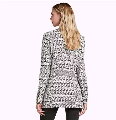 Lucky Brand Jacket Womens Small Multicolor Asymmetrical Moto Style Tribal Print - Picture 2 of 15