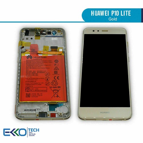 ✅ Huawei P10 Lite LCD Display Bildschirm Gold + Akku Rahmen Original Ware TOP ✅ - Bild 6 von 10