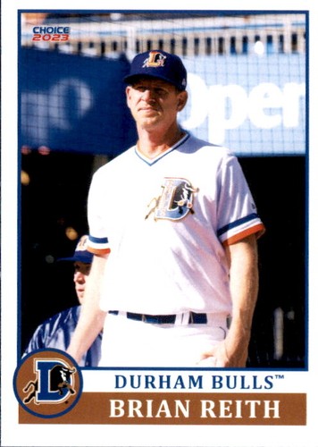 2023 Durham Bulls Choice #34 Brian Reith Pitching Coach - NM Baseball Card - 第 1/2 張圖片