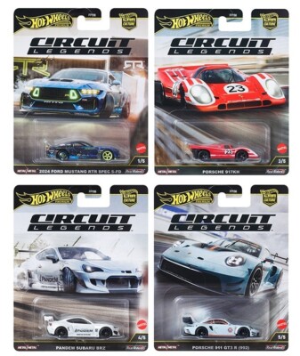 Hot Wheels Premium Car Culture 2025 K Circuit Legends Set of 4
