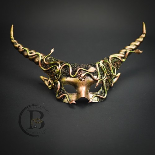 Medusa Style Fairy Ram Horn Halloween Animal Masquerade Mask Cosplay - Picture 4 of 6
