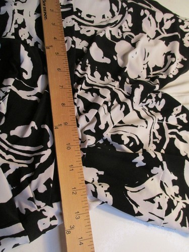 LAUREN RALPH LAUREN Midikleid Damen Gr. 6 schwarz weiß Paisley ärmellos V-Ausschnitt - Bild 10 von 12