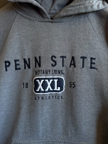 Penn State Nittany Lions Hoodie mens Medium Gray NCAA Sports Football Basketball - Picture 3 of 7