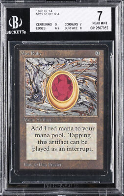 1993 MAGIC THE GATHERING BETA MOX RUBY RA BGS 7 | eBay