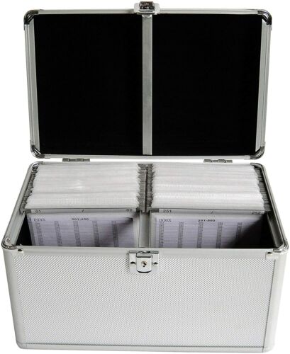 1 Mediarange Aluminium 200 CD DVD DJ Aufbewahrung Flight Case nummerierte Hüllen BOX75 - Bild 4 von 4