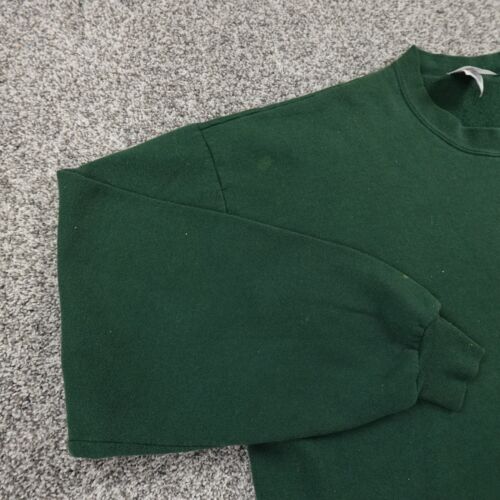 VTG Jerzees Sweater Mens 3XL Green Crew Neck Sweatshirt Blank Grunge USA 90s - Picture 3 of 12