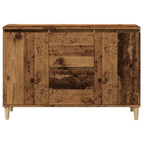 Sideboard Cupboard Storage Cabinet Buffet Highboard Engineered Wood 2 Drawers - Picture 94 of 112