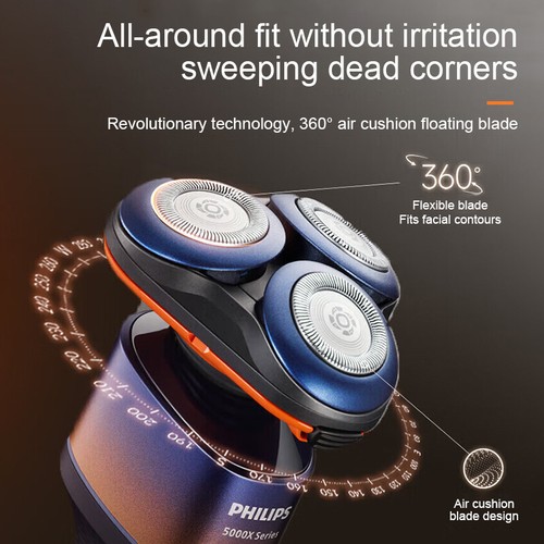 Philips Shaver 5000X Series Wet Dry Electric Shaver Rechargeable Cordless Razor - Picture 3 of 23