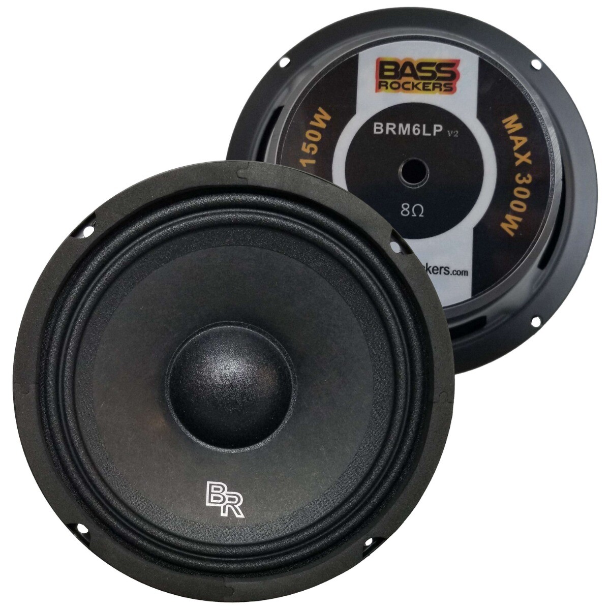 2) New BR 600W Max 30W RMS Total Mid-Range 8-Ohm Car Audio