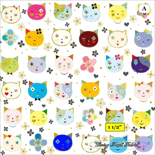 QUILTING FABRICS, TURNOWSKY, KITTY CATS, 27922,27923, FABRICS PRICED @ 1/2 YD - Picture 2 of 5