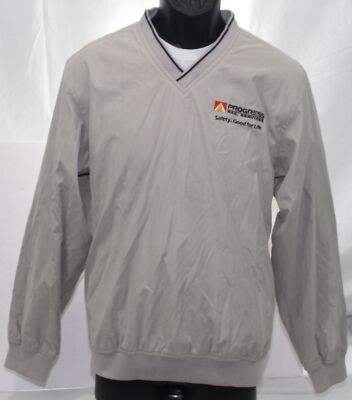 Progress Rail Services Safety Good For Life Caterpillar Jacket VNeck Khaki Small