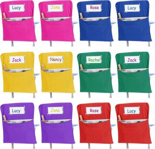 12 Pezzi Grande 17 Pollici Schienale Tascabile Tabella Sedia Studente Tasche Sedia Bac... - Foto 2 di 8